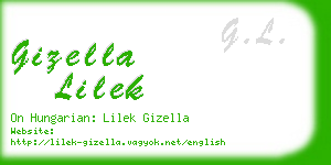gizella lilek business card